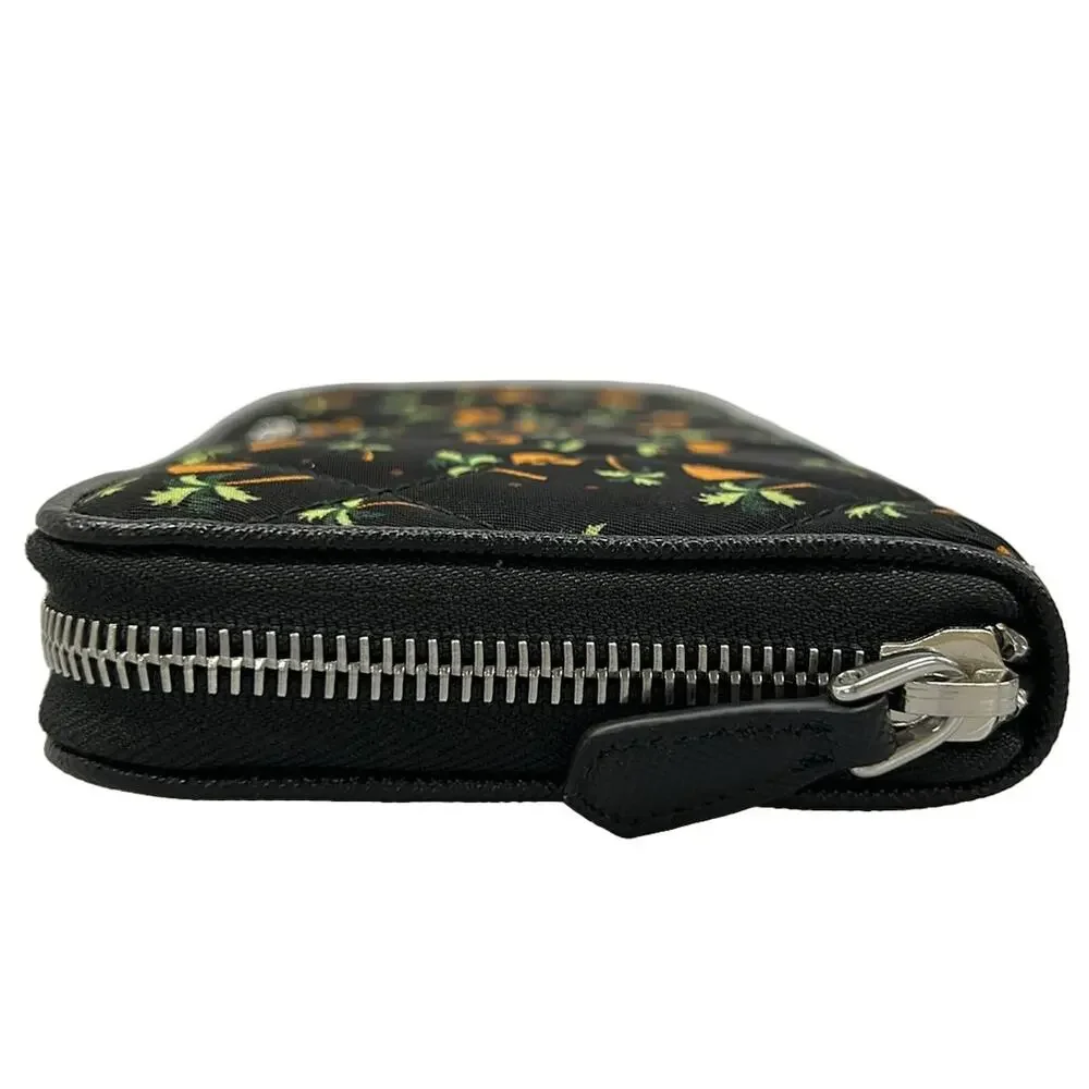 Prada Long Wallet 1ML506 Black Orange Green Nylon Leather - Picture 9 of 12